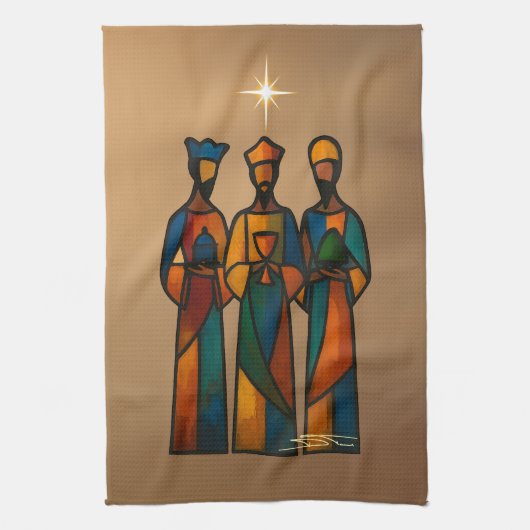 Abstract Three Wise Men キッチンタオル (縦)
