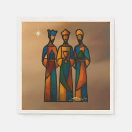 Abstract Three Wise Men スタンダードカクテルナプキン