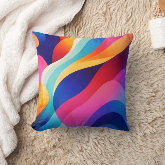 Abstract throw pillow クッション (ブランケット)