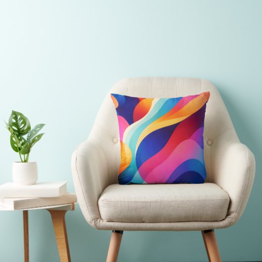 Abstract throw pillow クッション (椅子)