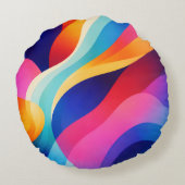 Abstract throw pillow ラウンドクッション (裏面)