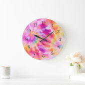 Abstract Tie Dye Style Wall Decor Clocks ラージ壁時計 (ホーム)