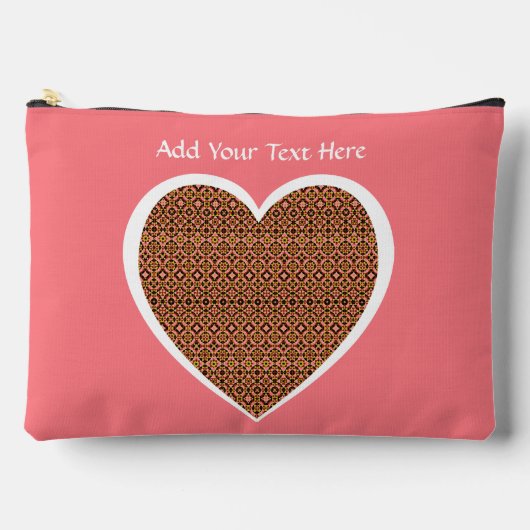 Abstract Tile Pattern Cosmetic Bag アクセサリーポーチ (正面)