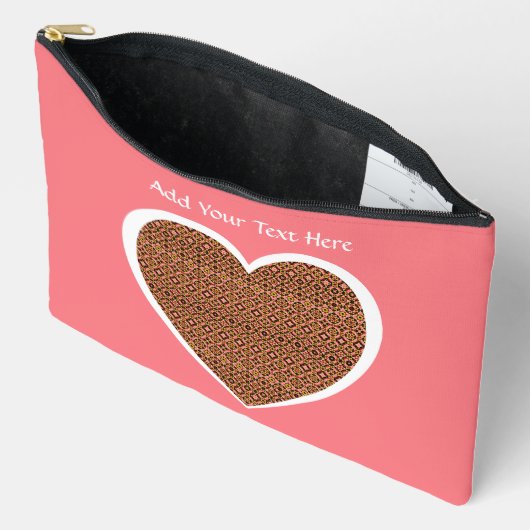 Abstract Tile Pattern Cosmetic Bag アクセサリーポーチ (見開き)