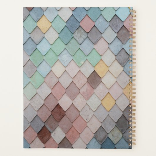 Abstract Tiles Monogrammed Office プランナー手帳 (裏面)