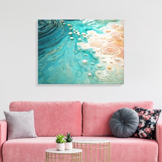 Abstract Topographic Ocean Art キャンバスプリント (インサイチュ (リビング))