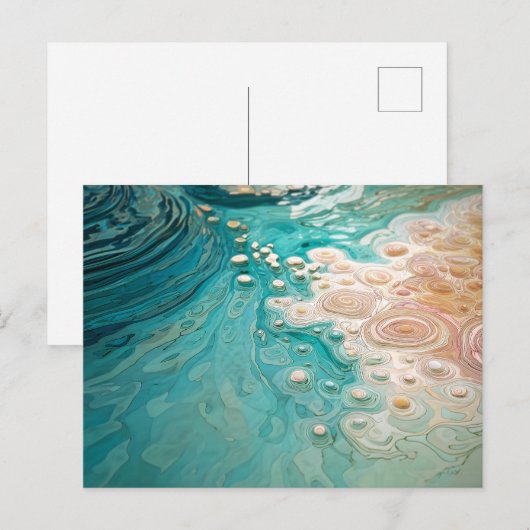 Abstract Topographic Ocean Art ポストカード (正面/裏面)