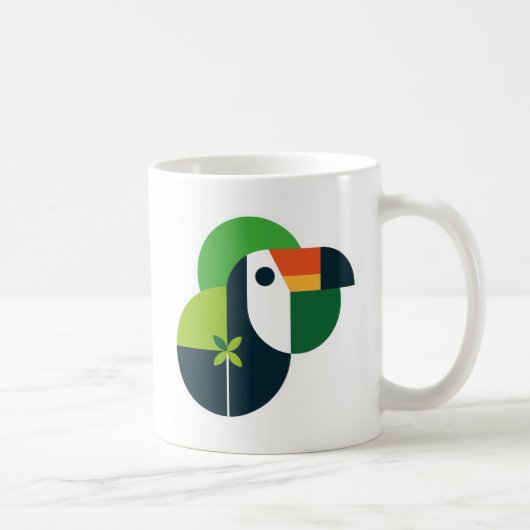 Abstract Toucan Iconic Brazilian Bird Inspired Art コーヒーマグカップ (右)