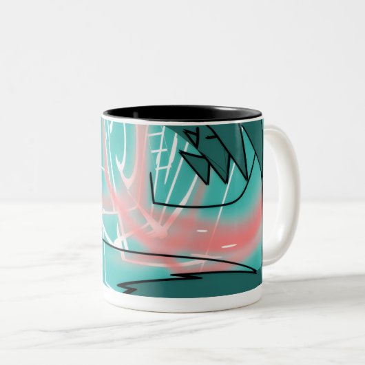 Abstract Traction Mug ツートーンマグカップ (正面右)