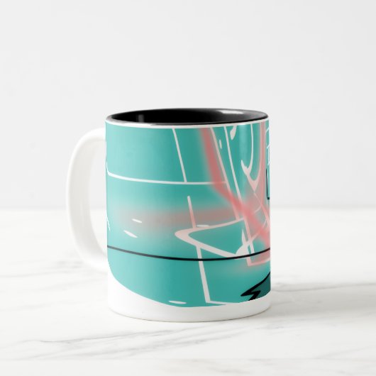 Abstract Traction Mug ツートーンマグカップ (正面左)