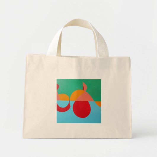 Abstract Treble Clef Tiny Tote ミニトートバッグ (正面)