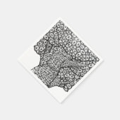 Abstract Tree Drawing Oval Shapes Design スタンダードカクテルナプキン (角)