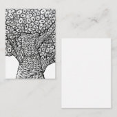 Abstract Tree Drawing Oval Shapes Design ノートカード (正面/裏面)