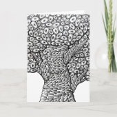 Abstract Tree Drawing Oval Shapes Design Card カード (正面)
