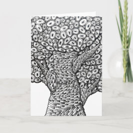 Abstract Tree Drawing Oval Shapes Design Card カード