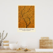 Abstract Tree Line Art Print Inspirational Growth ポスター (キッチン)