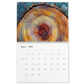 Abstract Tree Ring 2026 Calendar カレンダー (3月 2026)