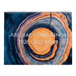 Abstract Tree Ring 2026 Calendar カレンダー