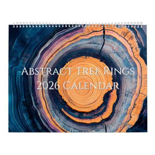 Abstract Tree Ring 2026 Calendar カレンダー (カバー)