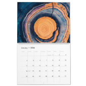 Abstract Tree Ring 2026 Calendar カレンダー (1月 2026)