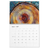 Abstract Tree Ring 2026 Calendar カレンダー (3月 2027)