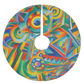Abstract Tree Skirt ブラッシュドポリエステルツリースカート (正面)