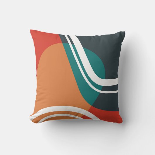 Abstract trendy line art design クッション (正面)