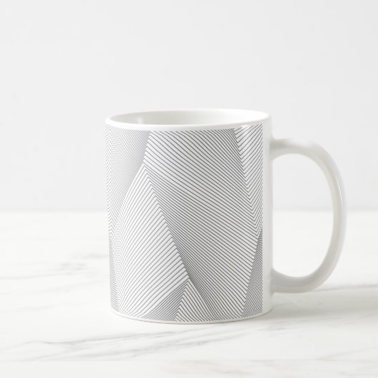 Abstract, trendy, modern, simple line pattern コーヒーマグカップ (右)
