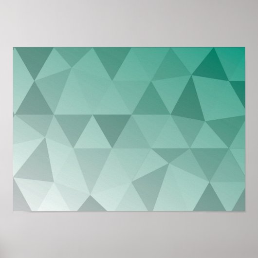 Abstract Triangle Art - Red Tones ポスター (正面)