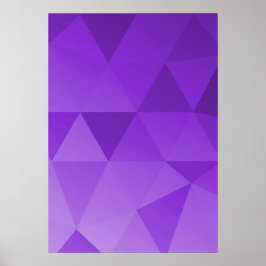 Abstract Triangle Art - Red Tones ポスター