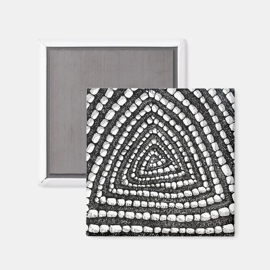 Abstract Triangle Detailed Pen and Ink Shapes  マグネット (正面/裏面)