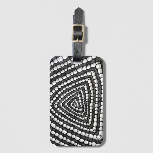 Abstract Triangle Detailed Pen and Ink Shapes  ラゲッジタグ (正面縦)