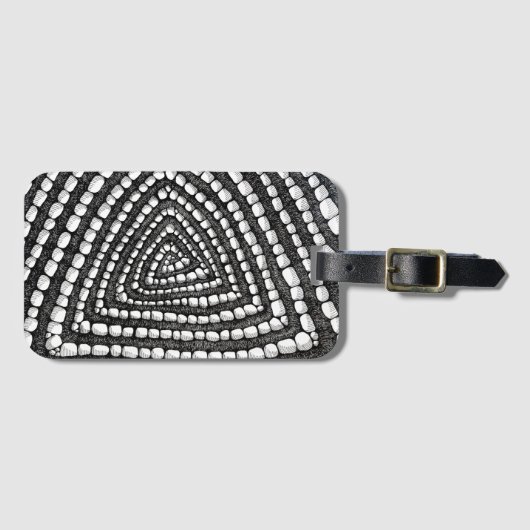 Abstract Triangle Detailed Pen and Ink Shapes  ラゲッジタグ (正面横)