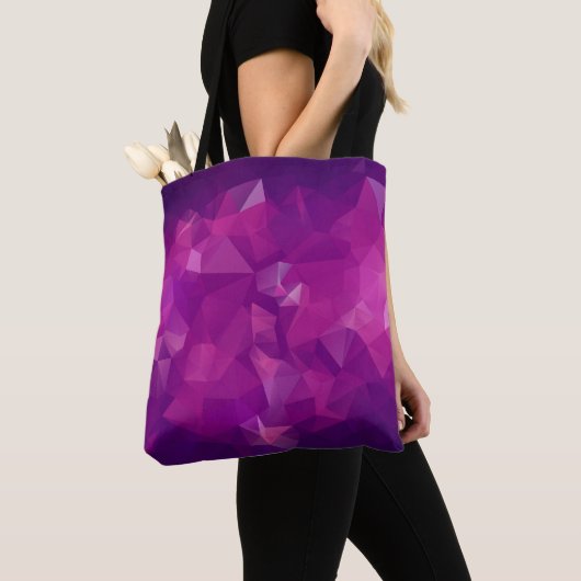 Abstract triangle violet texture backgroundbackgro トートバッグ (クローズアップ)
