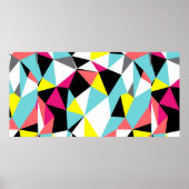 Abstract triangles geometrical pattern background ポスター (正面)