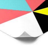 Abstract triangles geometrical pattern background ポスター (角)