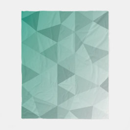 Abstract Triangles Seamless Pattern - Green Versio フリースブランケット