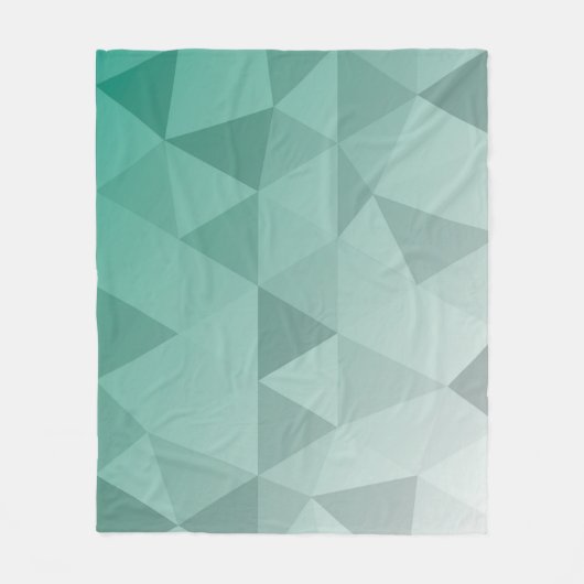 Abstract Triangles Seamless Pattern - Green Versio フリースブランケット (正面)