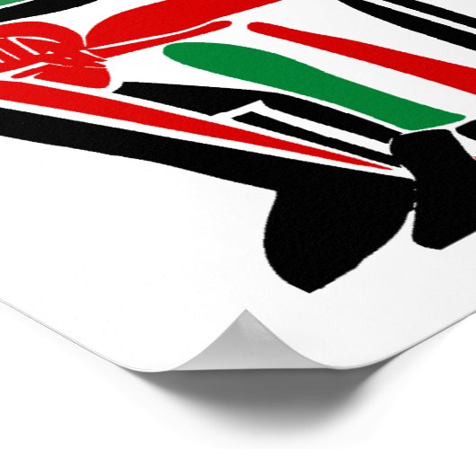 Abstract Tribal Healing Figures ポスター (角)