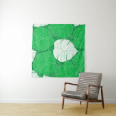 Abstract tropical leaf painting design タペストリー (インサイチュ(横))