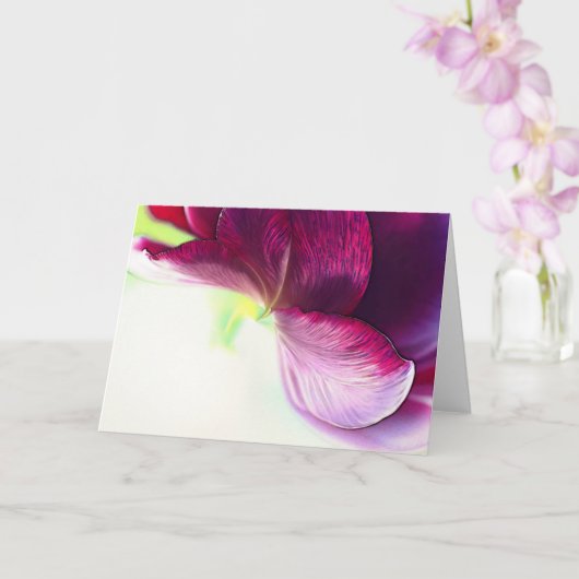 Abstract Tulip Petals Art Note Card カード (蘭)