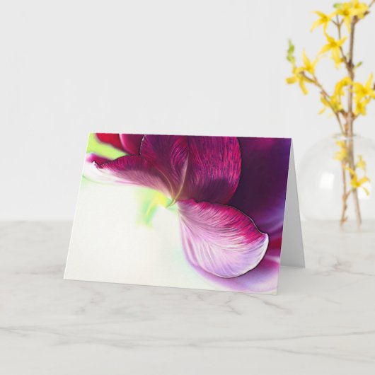Abstract Tulip Petals Art Note Card カード (黄色い花)