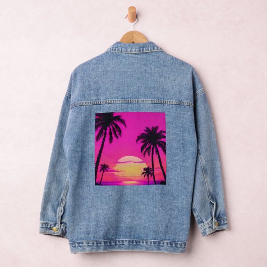 Abstract Tunnel Perspective with Two Figures デニムジャケット (ハンガー)