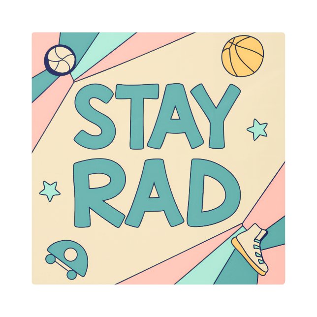 Abstract Tunnel Perspective with Two Figures メタルプリント (正面)