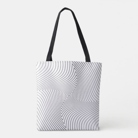 Abstract twisted background. Lines of variable thi トートバッグ (裏面)