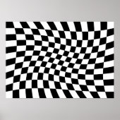 Abstract Twisted Checkerboard ポスター (正面)