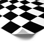 Abstract Twisted Checkerboard ポスター (角)
