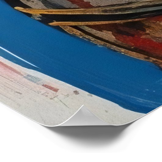 Abstract UFO Cat Colorful Cubist Cat ポスター (角)