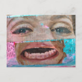abstract unique collage with a eyes and mouth ポストカード (正面)