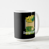 Abstract Urban Art Green & Yellow Aesthetic コーヒーマグカップ (正面右)